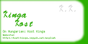 kinga kost business card